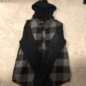 Holister flannel, hood included, Adult Medium
